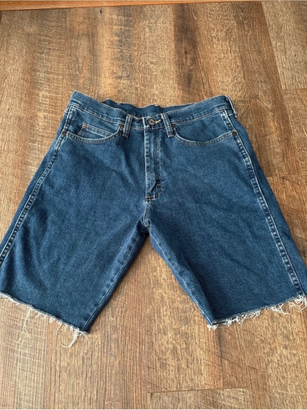 Wrangler Dark Blue Denim Cutoff Shorts